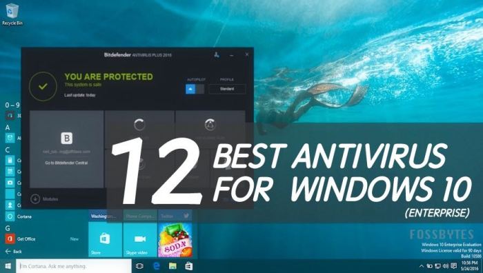Best antivirus software for Windows 10