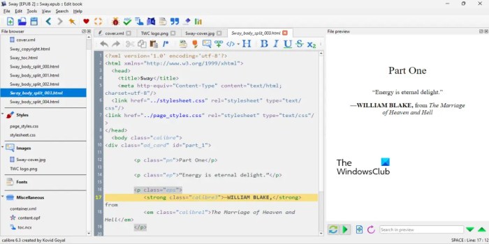 Software for creating and editing eBooks